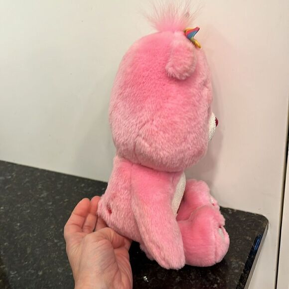 Care Bears Rose Pink   Cheer Bear Rainbow Belly Plush 15 Inch - Picture 8 of 12